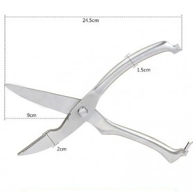XITUO Gunting Tulang Dapur Kitchen Bone Scissors Stainless Steel - HU14 - Silver - 10