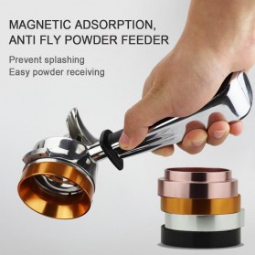 Dalinwell Dosing Powder Ring Magnetic Espresso Tamper Aluminium 53mm - YXA045 - Black - 2
