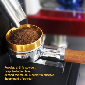 Dalinwell Dosing Powder Ring Magnetic Espresso Tamper Aluminium 53mm - YXA045 - Black - 3