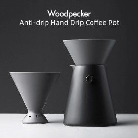 Woodpecker Sharing Coffee Pot V60 Hand Drip Coffee Ceramic 650ml - WV2 - Black - 2