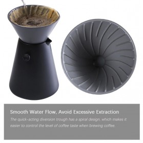 Woodpecker Sharing Coffee Pot V60 Hand Drip Coffee Ceramic 650ml - WV2 - Black - 3