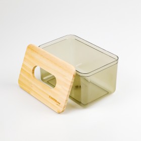 TaffHOME Kotak Tisu Kayu Nordic Minimalist Tissue Box Size Small - ZJ011 - Gray - 7
