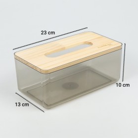 TaffHOME Kotak Tisu Kayu Nordic Minimalist Tissue Box Size Large - ZJ011 - Gray - 8