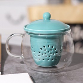 TOCACH Teko Pitcher Teh Borosilicate Glass Teapot Maker 360ml with Infuser - 301TCF - Green