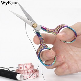 WyFeay Gunting Stainless Steel Vintage Scissors Design - 5035 - Silver - 5