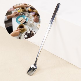 JUICI Sendok Teh Gagang Panjang Long Handled Tea Spoon Stainless Steel - GGN285 - Silver