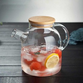 One Two Cups Teko Pitcher Teh Chinese Teapot Maker Borosilicate Glass 1.6 L - BR-384 - Transparent - 5