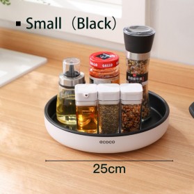 Ecoco Rak Botol Tempat Bumbu Dapur Kitchen Storage Model Putar Size Small - E2021 - Black