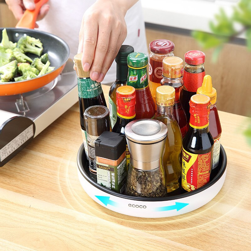 Gambar produk Ecoco Rak Botol Tempat Bumbu Dapur Kitchen Storage Model Putar Size Large - E2022