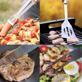 GLANYOMI Set Alat Masak BBQ Barbecue Grilling Tools Utensil 20 PCS - KT398 - Black - 3