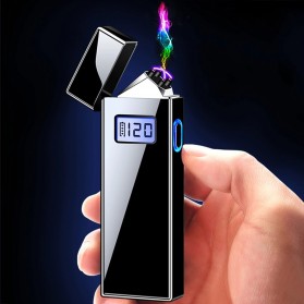 LAFAGIET Korek Api Elektrik Pulse Plasma Cross Double Arc Lighter - JL619 - Black