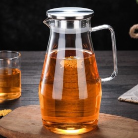 One Two Cups Teko Pitcher Teh Chinese Teapot Maker Borosilicate Glass 1.6L - SL330 - Transparent - 4
