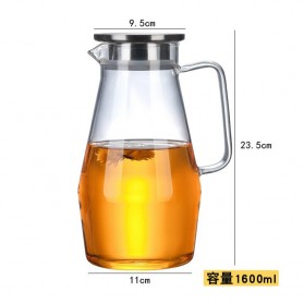 One Two Cups Teko Pitcher Teh Chinese Teapot Maker Borosilicate Glass 1.6L - SL330 - Transparent - 11