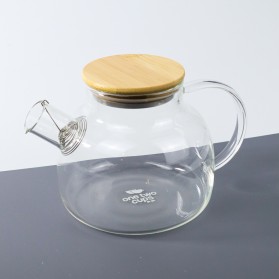 One Two Cups Teko Pitcher Teh Chinese Teapot Maker Borosilicate Glass 1L - BR-384 - Transparent - 3