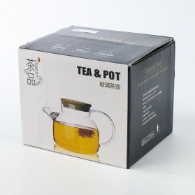 One Two Cups Teko Pitcher Teh Chinese Teapot Maker Borosilicate Glass 1L - BR-384 - Transparent - 9