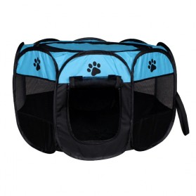 VOOPET Kandang Lipat Hewan Peliharaan Kucing Anjing Pet Cage Portable Tent Folding Small - WL00 - Blue