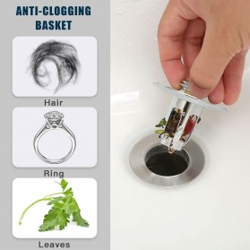 ISFRIDAY Saringan Penutup Lubang Bak Cuci Piring Sink Strainer Filter Universal - 2448 - Silver - 4