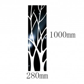 SOLEDI Sticker Cermin Dekorasi Dinding 3D Tree Mirror Acrylic 100 x 28cm - SL100 - Silver - 7