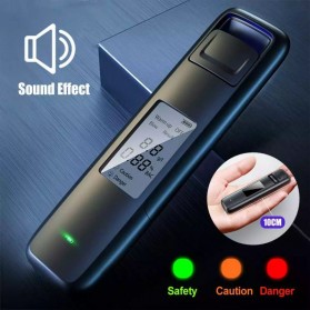 SUSISUN Digital Alcohol Tester Breathalyzer Portable Uji Kadar Alcohol Tubuh - AD6 - Black