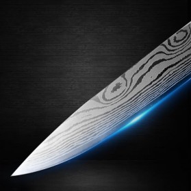 Xituo Set Pisau Dapur Kitchen Knife Damascus Pattern Stainless Steel 5 PCS - DL5 - Silver - 4