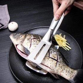 HILIFE Spatula Tong Frying Fried Steak Fish Shovel Alat Masak Goreng Dapur - H2350 - Silver - 2