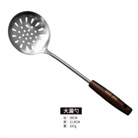 HAIMAITONG Alat Masak Dapur Stainless Steel Model Large Colander - HTG001 - Silver