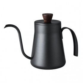 Cinsoya Teko Pitcher Kopi Teh Teapot Stainless Steel Leher Angsa 400ml - C0053 - Black