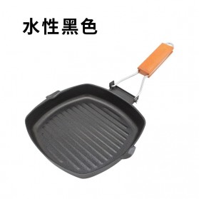 Xinmao Panci Masak Grid Nonstick Grill Frying Pan 20cm - KC0408 - Black