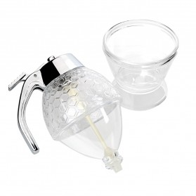 HILIFE Honey Dispenser Jar Teko Botol Madu Sirup Serbaguna - 17429 - Transparent - 5