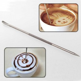 LINSBAYWU Pen Dekorasi Kopi Barista Motta Latte Art Espresso - F3F27 - Silver