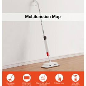 DEERMA Water-Spray Mop Sweeper Sapu Pel 2 in 1 - TB900 - White - 1