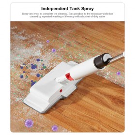 DEERMA Water-Spray Mop Sweeper Sapu Pel 2 in 1 - TB900 - White - 7