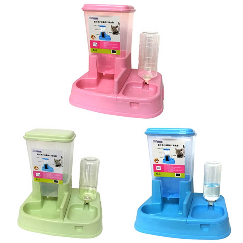 Taffhome Tempat Makan Anjing Kucing Automatic Pet Food Dispenser Pet0640 Blue Jakartanotebook Com