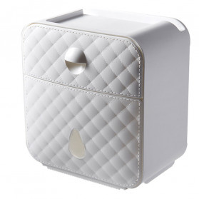 ONEUP Kotak Tisu Tissue Storage Toilet Paper Box Dispenser Double Layer - E1502 - White