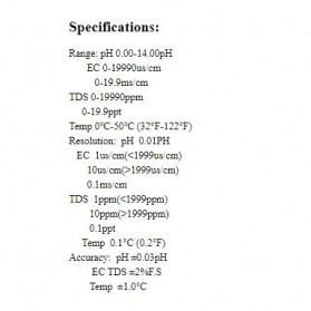 Yieryi Alat Ukur Kualitas Air 4 in 1 PH TDS Temperature Meter Digital Monitor Tester - PH686 - White - 8