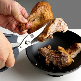 Huohou Gunting Dapur Chicken Bone Scissors - HU0068 - Black - 3