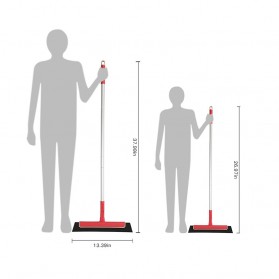 CLEANHOME Sapu Karet Rubber Broom Floor Collapsible Sweeper - RSR0028 - Red - 7