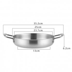 Corazon Panci Masak Korean Noodle Soup Pot Stainless Steel 25 cm - KC0408 - Silver - 9
