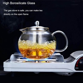 BORREY Teko Pitcher Teh Chinese Teapot Maker Borosilicate Glass 1300ml - Y-003 - Transparent - 4