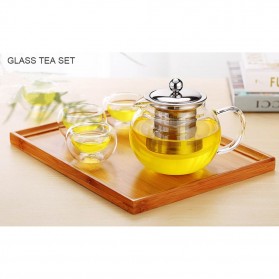 BORREY Teko Pitcher Teh Chinese Teapot Maker Borosilicate Glass 1300ml - Y-003 - Transparent - 9
