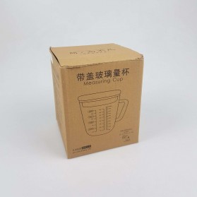 DROHOEY Gelas Teko Susu Kopi Milk Jug Latte Art Borosilicate Glass Pitcher Flat Lid 500ml - ZM0080 - Transparent - 5