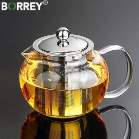 BORREY Teko Pitcher Teh Chinese Teapot Maker Borosilicate Glass 950ml - BR-352 - Transparent - 1