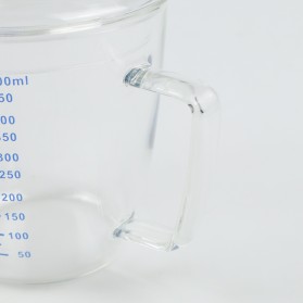 DROHOEY Gelas Teko Susu Kopi Milk Jug Latte Art Borosilicate Glass Pitcher Knob Lid 500ml - ZM0081 - Transparent - 5