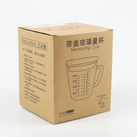 DROHOEY Gelas Teko Susu Kopi Milk Jug Latte Art Borosilicate Glass Pitcher Knob Lid 500ml - ZM0081 - Transparent - 10