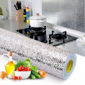 AWOO Wallpaper Aluminium Foil Anti Minyak Waterproof Sticker 200x60cm Model Wave - YK-293 - Orange - 2