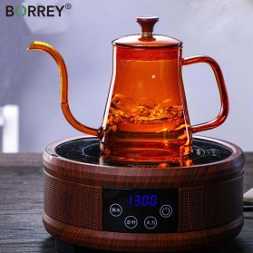 BORREY Teko Pitcher Teh Gooseneck Chinese Teapot Borosilicate Glass 600ml - BRO-045 - Blue - 2