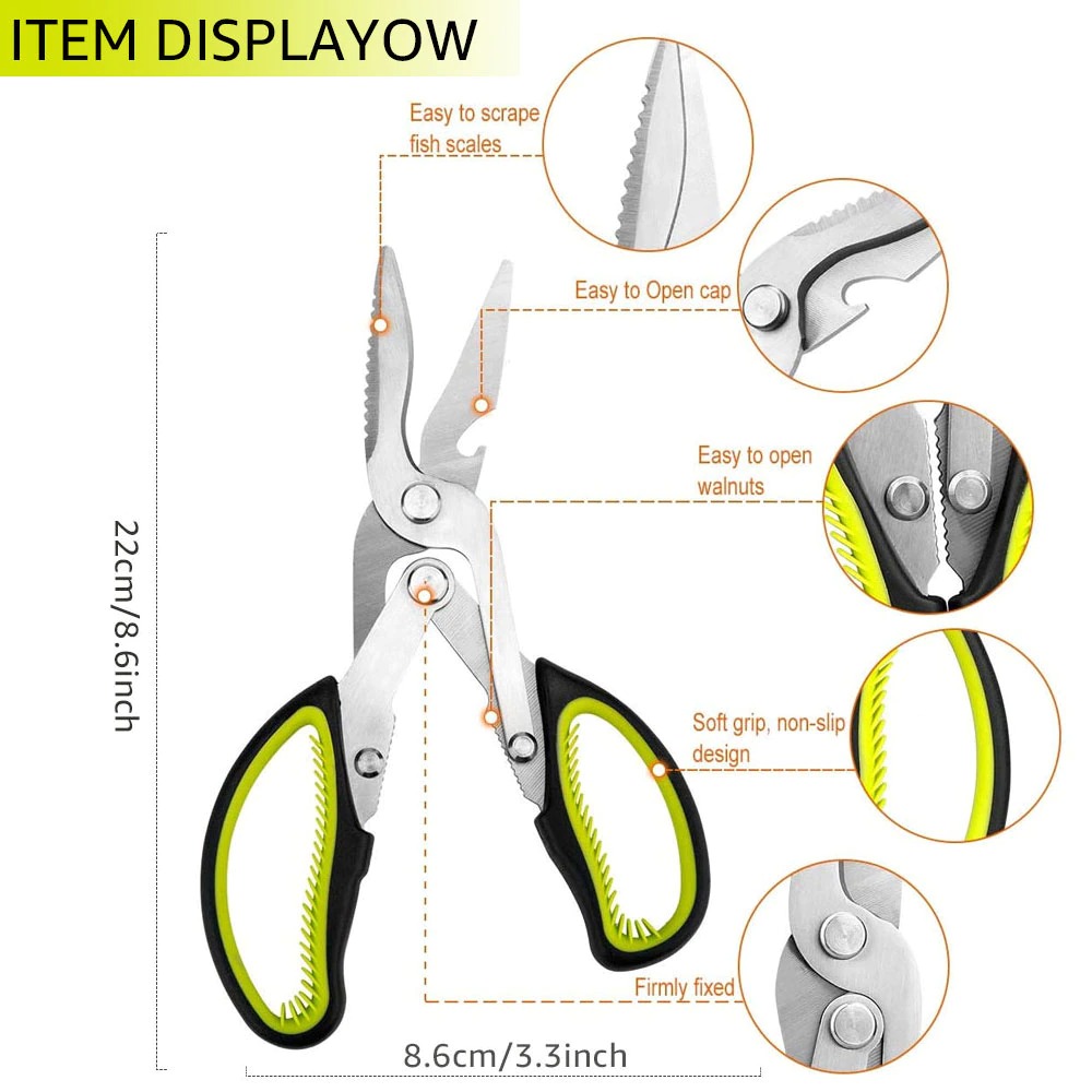 Gambar produk ANGITS Gunting Daging Dapur Multifungsi Kitchen Meat Scissors - MY001