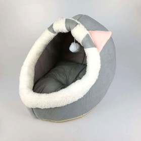 Hachikitty Keranjang Tidur Hewan Peliharaan Kucing Cat House Tent Size M - HTC01 - Gray - 2
