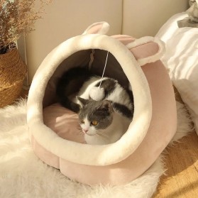 Hachikitty Keranjang Tidur Hewan Peliharaan Kucing Cat House Tent Size M - HTC01 - Gray - 5