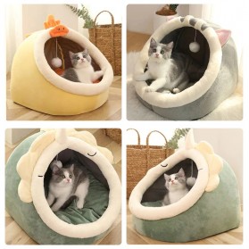Hachikitty Keranjang Tidur Hewan Peliharaan Kucing Cat House Tent Size M - HTC01 - Gray - 6
